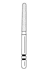 Two Striper Operative Diamond Bur, FG, Round End Taper, #783.10, Fine, Red, 1.8 mm Major/1.3 mm Minor, 10 mm Length, 5/Pk, 2015438 thumbnail 12