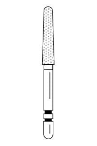 Two Striper Diamond Bur, FG, Round-End Taper, 784.10, Fine, Red, 2.1 mm Major/1.6 mm Minor, 10 mm Length, 5/Pk, 2015441 thumbnail 13
