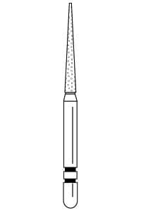 Two Striper Diamond Bur, FG, Flat-End Taper, 798.10, Fine, Red, 1.5 mm Major/0.5 mm Minor, 10 mm Length, 5/Pk, 2015443 thumbnail 17
