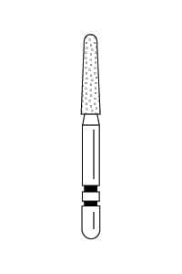 Two Striper Diamond Bur, FG, Round-End Taper, 770.7, Coarse, Green, 1.8 mm Major/1.2 mm Minor Diameter, 7.0 mm Length, 5/Pk, 2015458 thumbnail 13