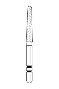 Two Striper Diamond Bur FG, Round-End Taper, 770.10C, Coarse, Green Ring, 5/Pk, 2015459 thumbnail 20