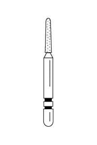 Two Striper Diamond Bur FG #781.6C, Coarse, Round-End Taper, 1.1 mm Major/0.8 mm Minor Diameter, 6.0 mm Length, 5/Pkg, 2015465 thumbnail 12