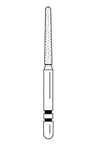 Two Striper Diamond Bur, FG, Round-End Taper, 781.10, Coarse, Green, 1.3 mm Major / 0.8 mm Minor Diameter, 10 mm Length, 5/Pk, 2015466 thumbnail 17
