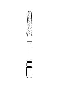 Two Striper Diamond Bur, FG, Round-End Taper, #799.6.5, Fine, Red, 1.5 mm Major/0.8 mm Minor, 6.5 mm Length, 5/Pk, 2015503 thumbnail 13