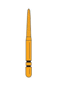 Two Striper Gold-Plated Curettage (GCP) Diamond Bur, FG, Cone Beveled End, 253.SB, Medium, Blue, 5/Pk, 2015611 thumbnail 14