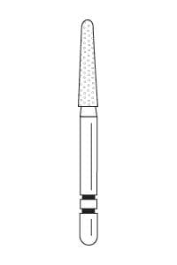 Two Striper® Diamond Bur FG Long, Fine, Round End Taper, #L770.8, 1.8 mm Major/1.3 mm Minor Diameter, 8.0 mm Length, 5/Pkg, 2015651 thumbnail 11