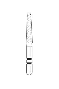 Two Striper ShortCut Diamond Bur, FGSS, Round-End Taper, 770.8 S, Coarse, Green, 1.8 mm Major/1.3 mm Minor, 5/Pk, 2015905 thumbnail 15