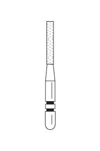 Two Striper ShortCut Diamond Bur, FGSS, Flat-End Cylinder, 515.7 S, 1.2 mm, Coarse, Green, 5/Pk, 2015910 thumbnail 14