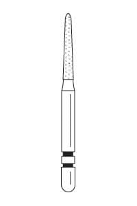 Two Striper Diamond Bur, FG, Curettage K, #764.8, Coarse, Green, Cone Bevel End, 1.4 mm Major/0.8 mm Minor Diameter, 8.0 mm Length, 5/Pk, 2015978 thumbnail 14