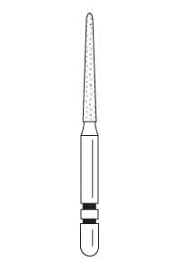 Two Striper Diamond Bur FG, Curettage K, #764.10, Coarse, Green, Cone Bevel End, 5/Pk, 2015980 thumbnail 12