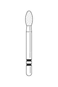 Two Striper Diamond Bur, FG, KS System Egg, #287.4, Coarse, Green, 2.3 mm, 5/Pk, 2015981 thumbnail 18