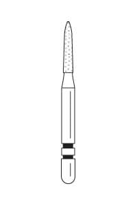 Two Striper® Diamond Bur FG, Coarse, Flame, #262.6.5, 1.3 mm Major/1.0 mm Minor Diameter, 6.5 mm Length, 5/Pkg, 2015983 thumbnail 10
