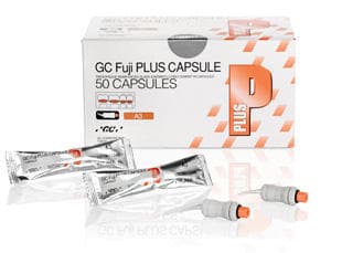 GC Fuji Plus Luting Cement Capsules, Yellow, 48/Box, #425030 - Fuji Plus Caps (48/Box) Refill Yellow - Image 1