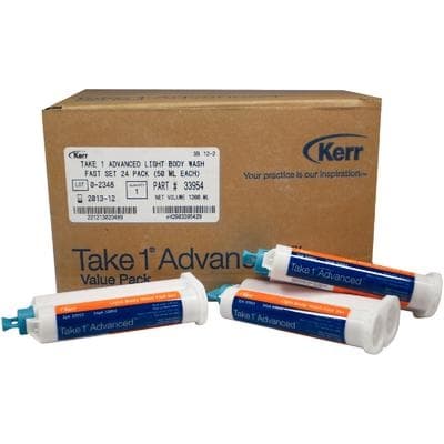 Kerr Take 1 Advanced VPS Impression Material, Medium/Monophase Body, Fast Set, Light Blue, 24 x 50 ml Cartridges, #33960 thumbnail 14