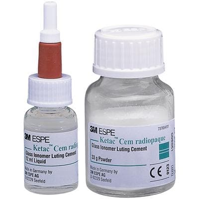 Ketac-Cem Giant Pack, Radiopaque Permanent Glass Ionomer Luting Cement, 10x33g Powder, 10x12ml Liquid, Mixing Pads #37251 - Ketac-Cem Giant Pack - Image 1