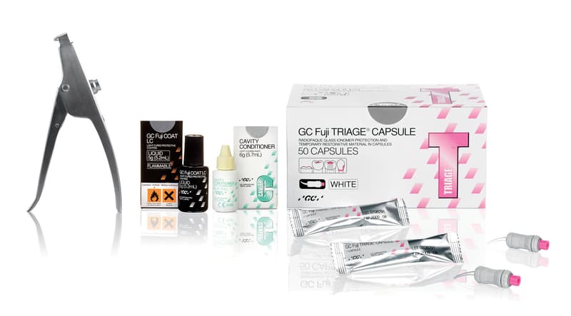 GC Fuji Triage White Starter Package, Glass Ionomer Sealant, 0.13ml, #439991 - Fuji Triage White Starter Pkg (0.13ml) - Image 1