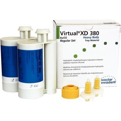 Virtual XD 380 Extra Definition VPS Impression Material, Heavy Body, Regular Set Refill, 2 x 380 mL Cartridges, Blue, 646449 thumbnail 9