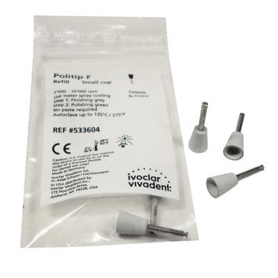 Ivoclar Vivadent Politip-F Finishers, Small Cup (D), Gray, 6/Pack, #533604 thumbnail 13