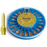 Nordin Gold-Plated Conical Cross Head Screw Posts Assortment Kit, 240 Pieces (20 x 12 Screw Posts + 2 Keys), #04-003 thumbnail 3