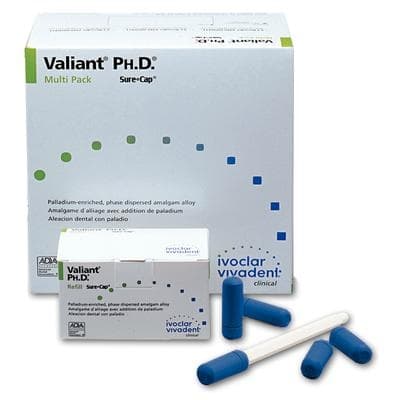 Valiant Ph.D. Sure Cap Amalgam Alloy Capsules, 1 Spill, Regular Set, 400 mg, Blue, 50/Box, NA6050410 thumbnail 9