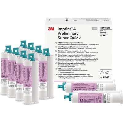Solventum Imprint 4 SQ Preliminary Economy Pack, 10x50mL Cartridges, #71540 - Imprint 4 SQ Preliminary Economy Pk (10) - Image 1