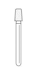Solo Diamond™ Single-Use Diamond Bur, FG, Coarse, Green Ring, Cone Flat End, Modified KR Large Taper, #845KR025C, 2.5 mm Head Diameter, 4.0 mm Head Length, 25/Pkg thumbnail 11