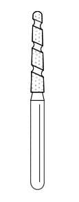 Solo Diamond® Single-Use Diamond Burs FG, Spiral Round End Cylinder, 8116.10, 1.6mm, Coarse, Pkg/25 thumbnail 11