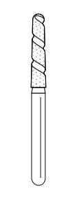Solo Diamond® Single-Use Diamond Burs FG, Spiral Round End Cylinder, 8118.9, 1.8mm, Coarse, Pkg/25, 856LT018C thumbnail 12