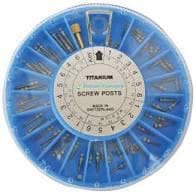 Nordin Titanium Conical Cross Head Screw Posts, Assorted Kit, 240 Pieces (20x12 Posts + 2 Keys), #04-202 thumbnail 2