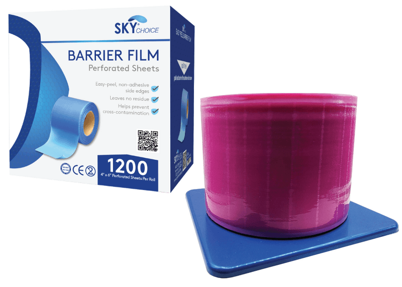 Sky Choice Barrier Film 4"x6" Pink Universal, Perforated, 1200/Roll - Barrier Film 4"x6" Pink Universal - Image 1