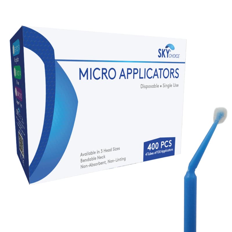 Sky Choice Micro Brush Regular Applicators, Blue, 400/Box - Micro Brush Regular "Blue" (400) - Image 1