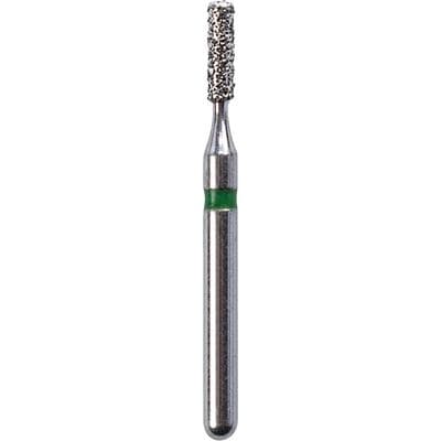 Kerr SimpliCut Sterile Single-Use Diamond Bur, Coarse Grit, Cylinder Rounded Shoulder, Friction Grip, 25/Pack, C835KR-012-D thumbnail 8