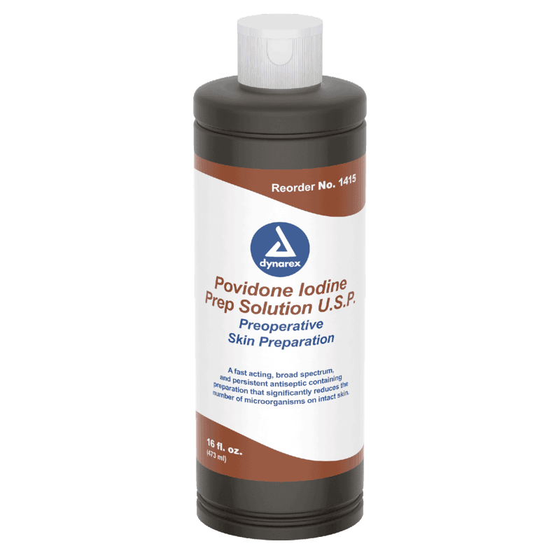 Dynarex Povidone Iodine Prep Solution U.S.P., 10%, 16 oz., Single Bottle, #1415 thumbnail 5