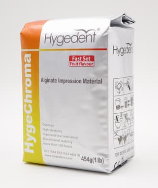 Hygedent HygeChroma 3-Phase Chromatic Alginate, Fruit Flavor, Dust Free, 1-Minute Setting Time, 454g (1 lb) - Hygedent HygeChroma 3-Phase Fruit (1Lb) - Image 1