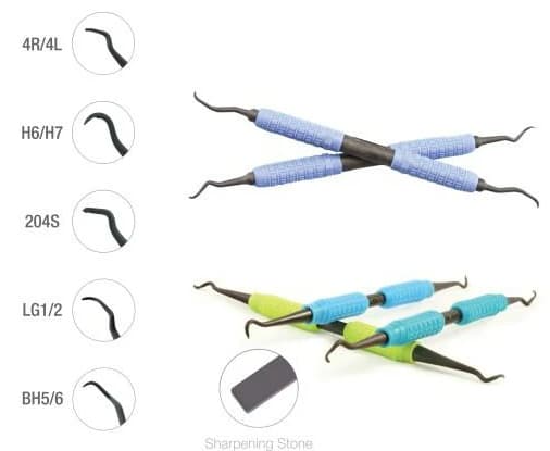 Pac-Dent ImplaKlean Implant Scaler H6/H7, Sickle Scaler for Supra-Gingival Calculus, Carbon Reinforced Resin, Autoclavable, Color-Coded Silicone Grips, 3/Pack, 168-03 thumbnail 10