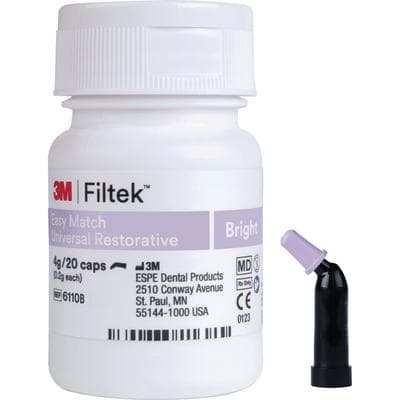 3M Filtek Easy Match Universal Restorative Capsules, Bright Shade, 0.2g, 20/Pk, 6110B thumbnail 17