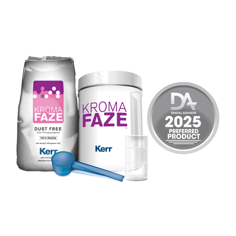 Kerr KromaFaze Color-Changing Alginate Impression Material, Regular Set, 1 lb Canister, Mint Scent, #27453DX thumbnail 9
