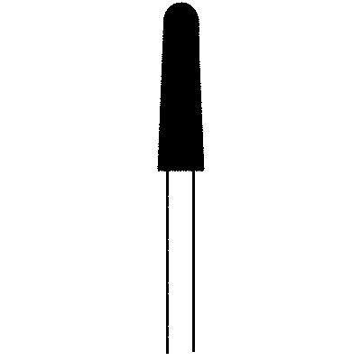 NTI Diamond Bur, FG, Taper Round End, #KS6, 2.5 mm, Medium Grit, Gray, 5/Pk, KS6-025 thumbnail 15