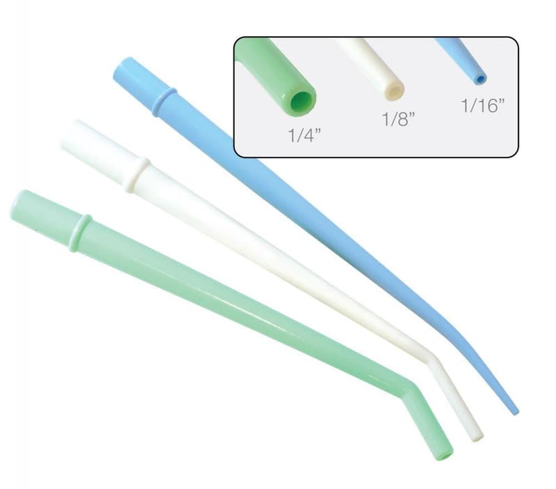 Pac-Dent Surgical Aspirator Tips, White, #009, 25/Box - Surgical Aspirator Tips White (25) - Image 1