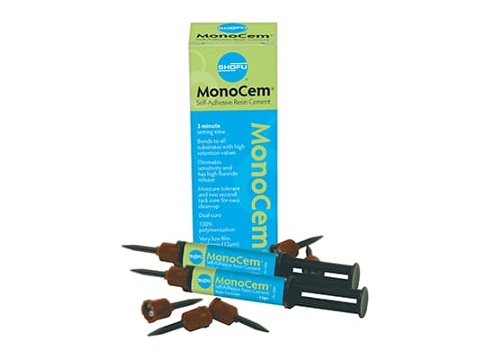 Shofu MonoCem Kit Bleach White Resin Cement, 7g Syringe, #3209A - MonoCem Kit Bleach White 7g Syringe - Image 1