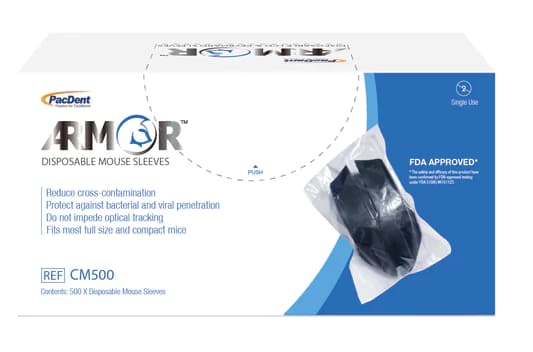 Armor Disposable Mouse Protective Sleeves, Latex-Free, Clear, Fits Most Mice, 500/Box, CM500 thumbnail 12