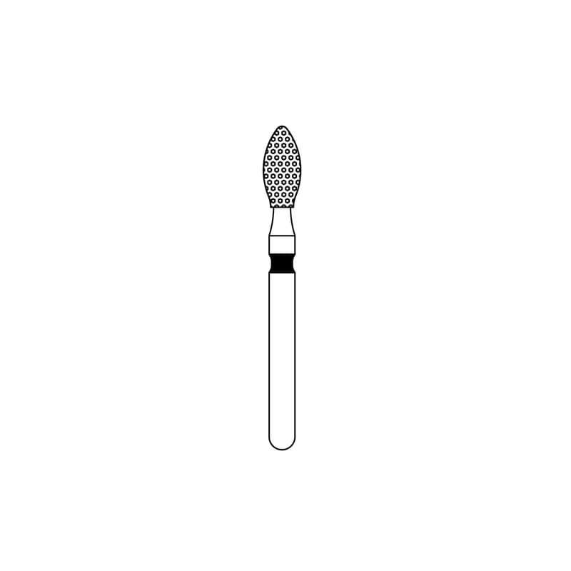 Priva Rotary Instruments Diamond Bur, FG, Extra Coarse, Black, Football, #368-023XC, 2.3 mm Head Diameter, 5/Pkg, P368023XC thumbnail 8