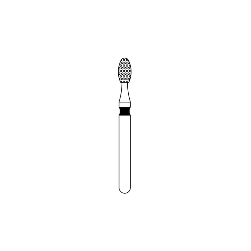 Priva Rotary Instruments Diamond Bur, FG, Extra Coarse, Black, Egg, #379-018XC, 1.8 mm Head Diameter, 5/Pkg, P379018XC thumbnail 6
