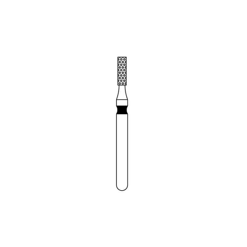 Priva Rotary Instruments Diamond Bur, FG, Extra Coarse, Black, Flat End Cylinder, 1.2 mm Head Diameter, 5/Pkg, 835-012XC thumbnail 6