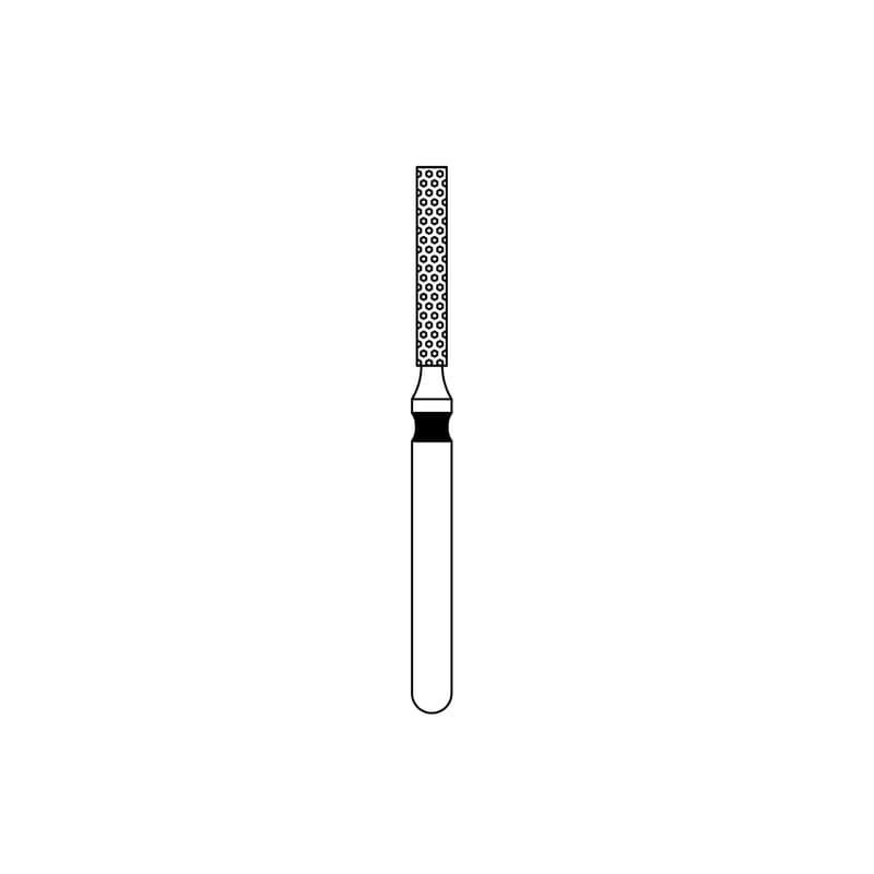 Priva Rotary Instruments Diamond Bur, FG, Extra Coarse, Black, Flat End Cylinder, 1.2 mm Head Diameter, 5/Pkg, #837-012XC thumbnail 6