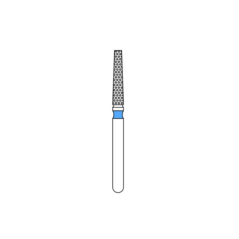 Priva Rotary Instruments Diamond Bur, FG, Flat End Taper, Medium Grit, Blue Ring, #847-016M, 1.6 mm Head Diameter, 5/Pkg thumbnail 6