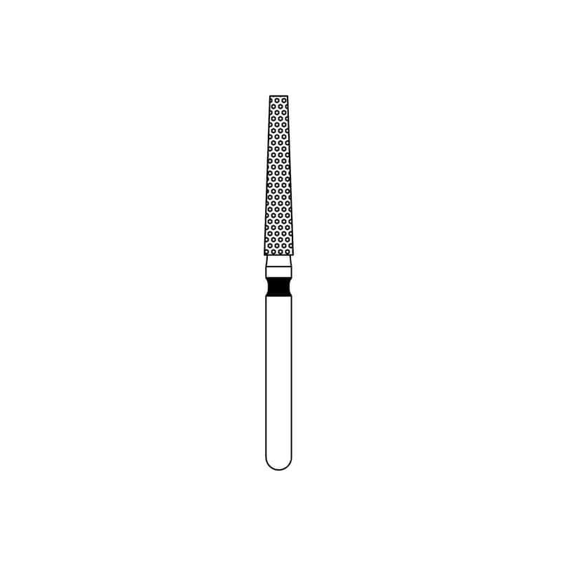 Priva Rotary Instruments Diamond Bur, FG, Extra Coarse, Black, Flat End Taper, #848-018XC, 1.8 mm Head Diameter, 5/Pkg, P848018XC thumbnail 6