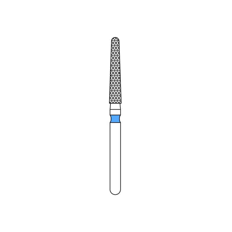 Priva Rotary Instruments Diamond Bur, FG, Round End Taper, Medium Grit, Blue Ring, 1.8 mm Head Diameter, 5/Pkg, #850-018M (P850018M) thumbnail 6