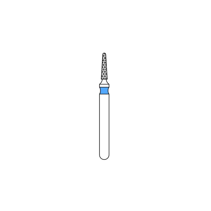 Priva Rotary Instruments Diamond Bur FG, Medium Grit, Blue Ring, Needle Shape, 1.0 mm Head, 5/Pkg, #852-010M thumbnail 6