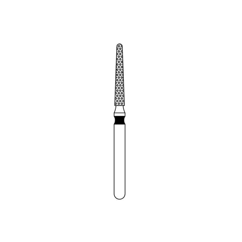Priva Rotary Instruments Diamond Bur 856L-014XC, FG, Round End Taper, Extra Coarse, Black, 1.4 mm Head Diameter, 5/Pkg, P856L014XC thumbnail 7